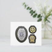 Abzeichen mit Klettband, Abzeichen-Holder-Hüllen Postkarte (Stehend Vorderseite)