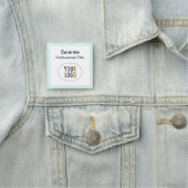 Abzeichen mit quadratischem Namen und Logo-Magnesi Namensschild (Beispiel)