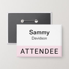 Abzeichen mit rosa Ansichtsname Button Rücken Butt