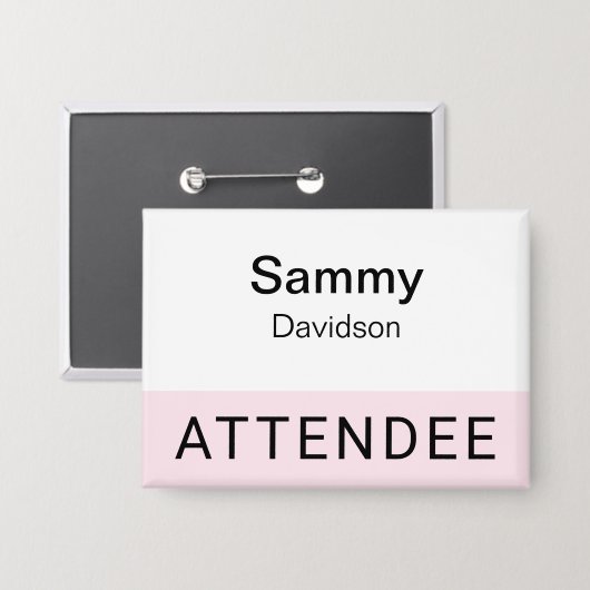 Abzeichen mit rosa Ansichtsname Button Rücken Butt (Vorderseite/Rückseite)