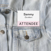 Abzeichen mit rosa Ansichtsname Button Rücken Butt (Insitu)