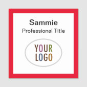 Abzeichen mit Roter Platz mit Logo-Magnesium oder Namensschild (Vorderseite)