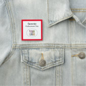 Abzeichen mit Roter Platz mit Logo-Magnesium oder Namensschild (Beispiel)