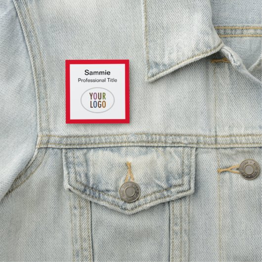 Abzeichen mit Roter Platz mit Logo-Magnesium oder Namensschild (Beispiel)