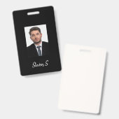 Abzeichen mit Schwarz-weißem Foto Ausweis (Vorder- & Rückseite)