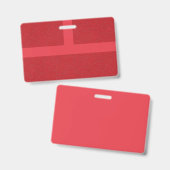 Abzeichen mit Textnamen des Roten Kreuzes - Anpass Ausweis (Vorder- & Rückseite)