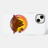 Abzeichen mit tropischer Vulkanlandschaft und Palm Case-Mate iPhone Hülle (Rückseite (Horizontal))