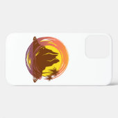 Abzeichen mit tropischer Vulkanlandschaft und Palm Case-Mate iPhone Hülle (Rückseite (Horizontal))