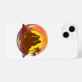 Abzeichen mit tropischer Vulkanlandschaft und Palm Case-Mate iPhone Hülle (Rückseite (Horizontal))