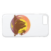 Abzeichen mit tropischer Vulkanlandschaft und Palm Case-Mate iPhone Hülle (Rückseite (Horizontal))