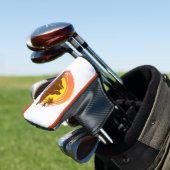 Abzeichen mit tropischer Vulkanlandschaft und Palm Golf Headcover (In Situ)
