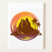 Abzeichen mit tropischer Vulkanlandschaft und Palm Planer (Rückseite)