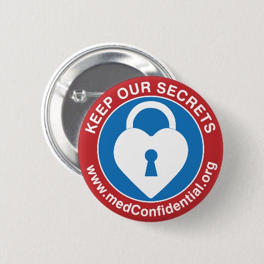 Abzeichen mit vertraulicher Schaltfläche (Medium) Button (Vorne & Hinten)