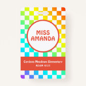 Abzeichen "Name des personalisierten Lehrers" Ausweis (Rückseite)