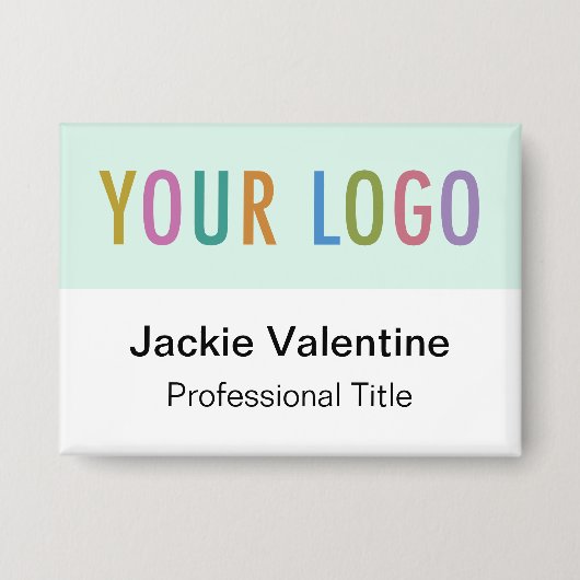 Abzeichen-Namensschild mit Logo 3.5x2.5 Button (Vorderseite)