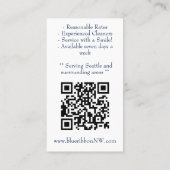 Abzeichen Navy QR Code Vertikal Visitenkarte (Rückseite)