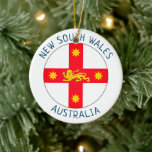 Abzeichen New South Wales, Australien Keramik Ornament<br><div class="desc">Abzeichen New South Wales,  Australien.</div>