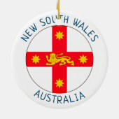 Abzeichen New South Wales, Australien Keramik Ornament (Hinten)