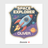 Abzeichen niedlich Space Explorer Aufkleber (Blatt)