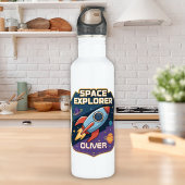 Abzeichen niedlich Space Explorer Edelstahlflasche