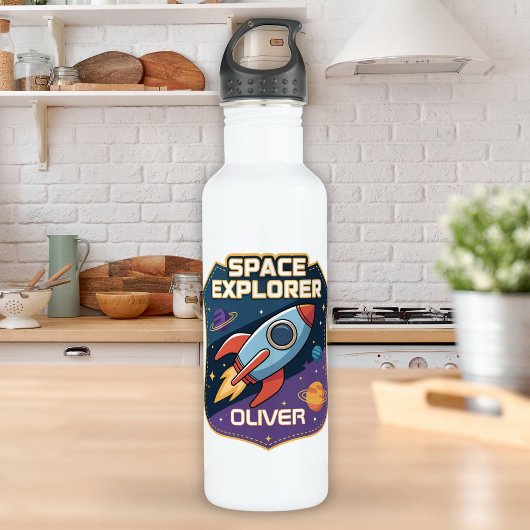 Abzeichen niedlich Space Explorer Edelstahlflasche
