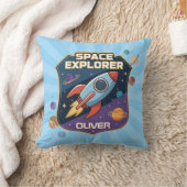 Abzeichen niedlich Space Explorer Kissen (Decke)
