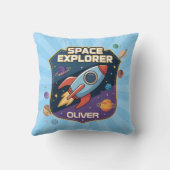 Abzeichen niedlich Space Explorer Kissen (Rückseite)