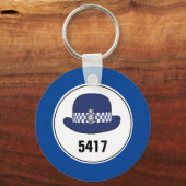 Abzeichen Nummer. Polizeifrau WPC Schlüsselring Schlüsselanhänger (Rückseite)