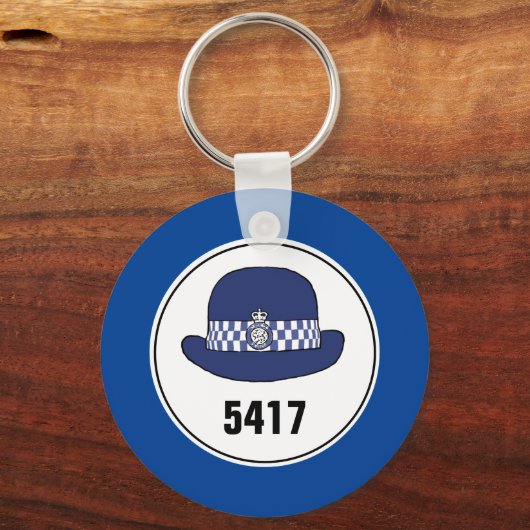 Abzeichen Nummer. Polizeifrau WPC Schlüsselring Schlüsselanhänger (Rückseite)