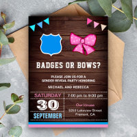 Abzeichen oder Bows Gender Reveal Party