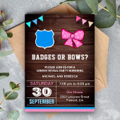 Abzeichen oder Bows Gender Reveal Party Einladung