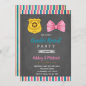 Abzeichen oder Buggeschlecht zeigen Party Einladun Einladung (Vorne/Hinten)