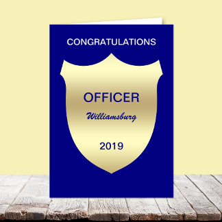 Abzeichen Police Academy Abschluss Card Karte