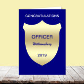 Abzeichen Police Academy Abschluss Card Karte