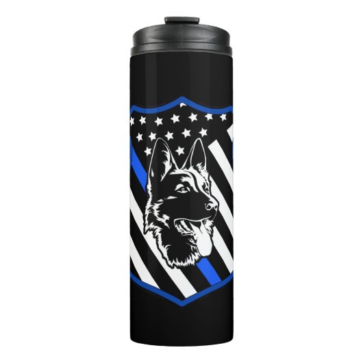 Abzeichen Police Dog Thermal Tumbler Thermosbecher (Vorderseite)