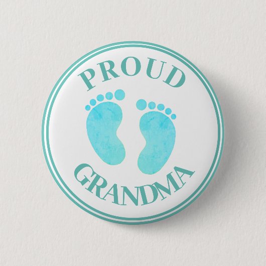 Abzeichen - Proud Oma Blue Feet Boy Button (Vorderseite)