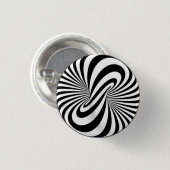 Abzeichen - Psychedelische Kunst B/W Button (Vorne & Hinten)