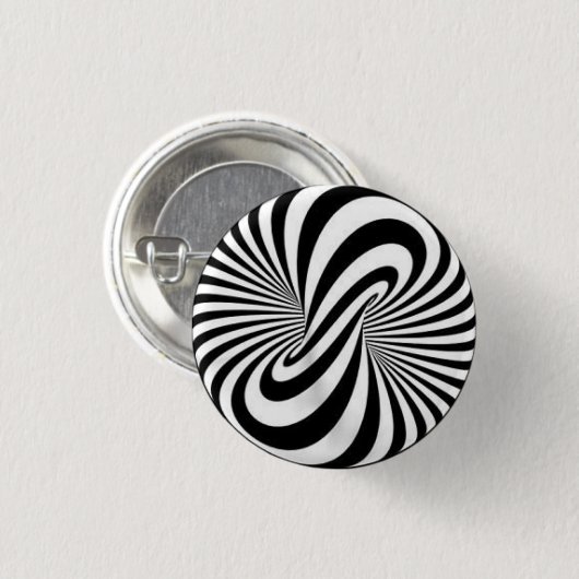 Abzeichen - Psychedelische Kunst B/W Button (Vorne & Hinten)