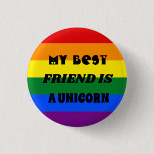 Abzeichen RAINBOW BEST FRIEND IST UNICORD Button
