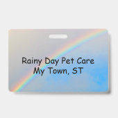 Abzeichen - Regenbogen und Paw-Druck Ausweis (Rückseite)