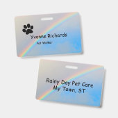 Abzeichen - Regenbogen und Paw-Druck Ausweis (Vorder- & Rückseite)