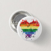 Abzeichen - Regenbogenherz, alles was du brauchst  Button (Vorne & Hinten)