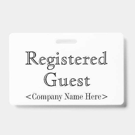 Abzeichen "Registered Guest" Ausweis (Front)