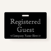 Abzeichen "Registered Guest" Ausweis (Rückseite)
