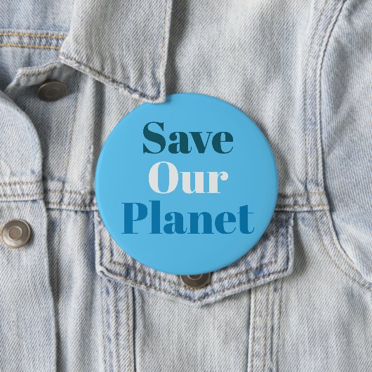 Abzeichen - Rettet unseren Planeten Button (Beispiel)