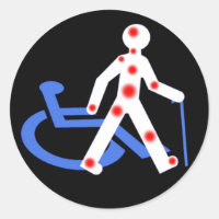 Abzeichen Rond 5 cm Porte-Klemmen Handicap unsicht