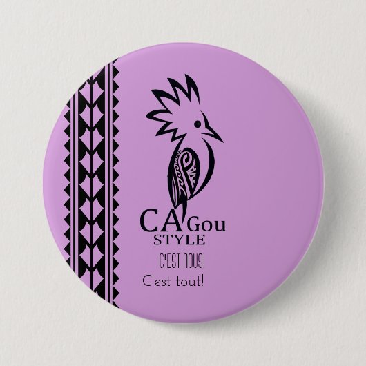 Abzeichen Rond 7,6 cm Cagou Style Button (Vorderseite)