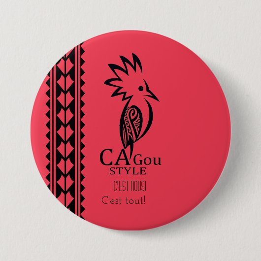 Abzeichen Rond 7,6 cm Cagou Style Button (Vorderseite)