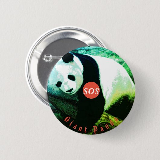 Abzeichen rond Panda - Grand Button (Vorne & Hinten)