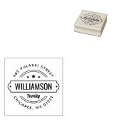 Abzeichen-Rücksendeadresse-Briefmarke Gummistempel (Stempel)